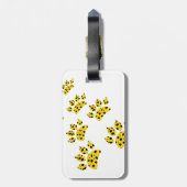 Cheetah Paw Print Gepäckanhänger (Rückseite vertikal)
