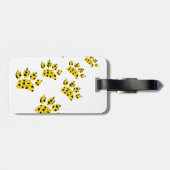 Cheetah Paw Print Gepäckanhänger (Rückseite horizontal)