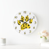 Cheetah Paw Print Große Wanduhr (Zuhause)