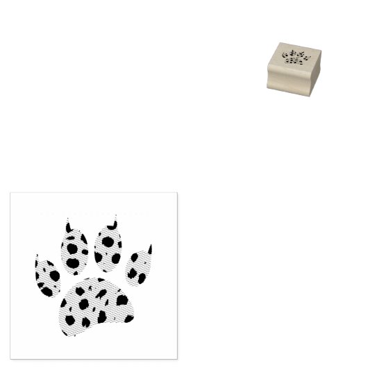 Cheetah Paw Print Gummistempel (Stempel)