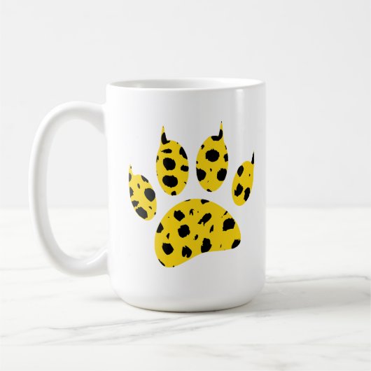 Cheetah Paw Print Kaffeetasse (Links)