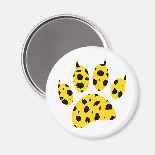 Cheetah Paw Print Magnet (Vorderseite/Rückseite)