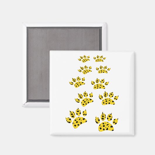 Cheetah Paw Print Magnet (Vorderseite/Rückseite)