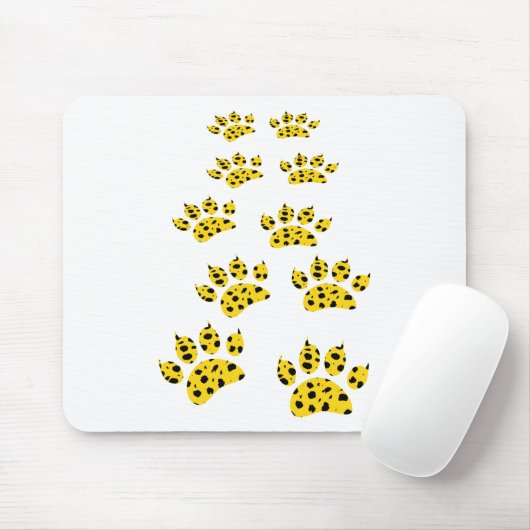 Cheetah Paw Print Mousepad (Mit Mouse)