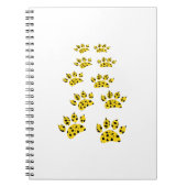 Cheetah Paw Print Notizblock (Vorderseite)