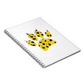 Cheetah Paw Print Notizblock (Rechte Seite)