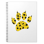 Cheetah Paw Print Notizblock (Vorderseite)