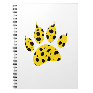 Cheetah Paw Print Notizblock