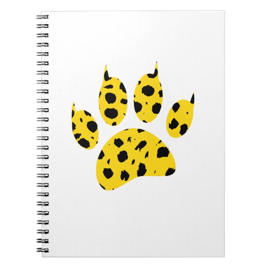Cheetah Paw Print Notizblock (Vorderseite)