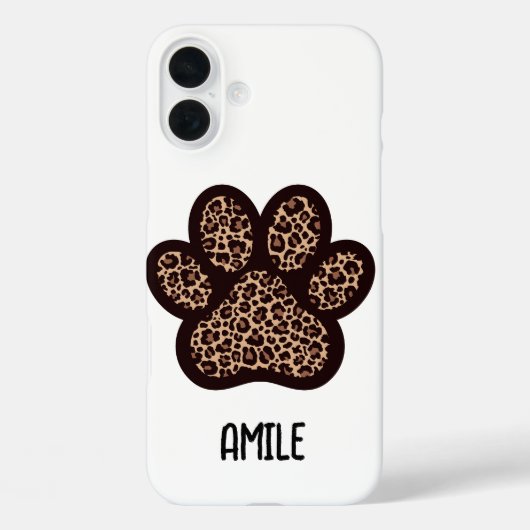 cheetah paw print phone case (Rückseite)