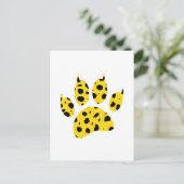 Cheetah Paw Print Postkarte (Stehend Vorderseite)