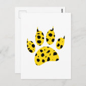 Cheetah Paw Print Postkarte (Vorne/Hinten)