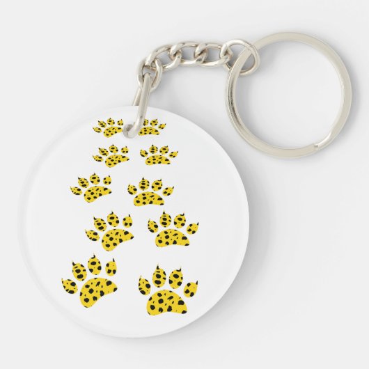 Cheetah Paw Print Schlüsselanhänger (Rückseite)