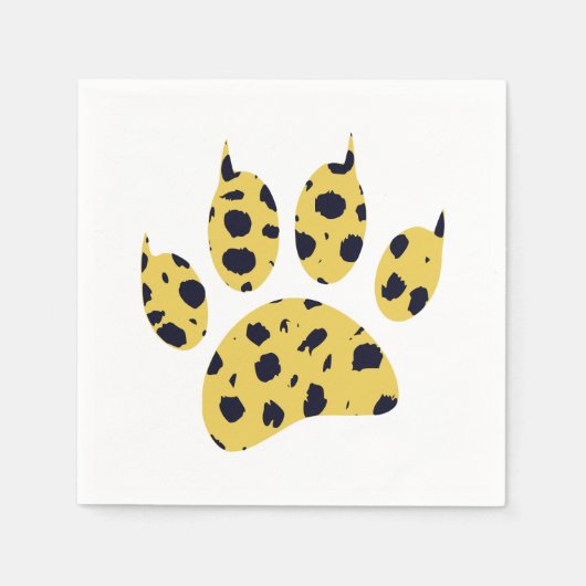 Cheetah Paw Print Serviette (Vorderseite)
