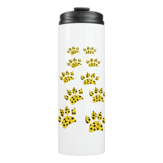 Cheetah Paw Print Thermosbecher (Vorderseite)