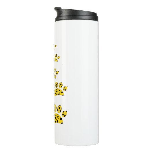 Cheetah Paw Print Thermosbecher (Nach rechts gedreht)