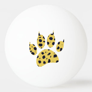 Cheetah Paw Print Tischtennisball