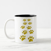 Cheetah Paw Print Zweifarbige Tasse (Links)