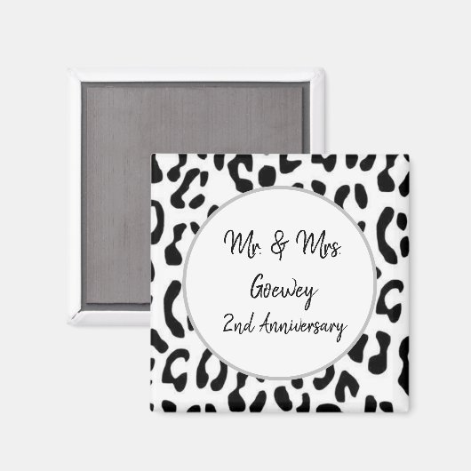 Cheetah Personalisieren Celebration Template Magnet (Vorderseite/Rückseite)