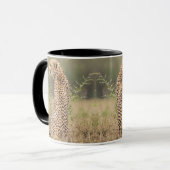 Cheetah Personalize Name Black Interior Geschenk T Tasse (Vorderseite Links)