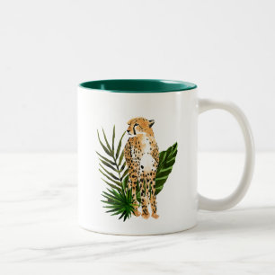 Cheetah-Perspektive Zweifarbige Tasse