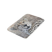 Cheetah Portrait Badematte (Schrägansicht)