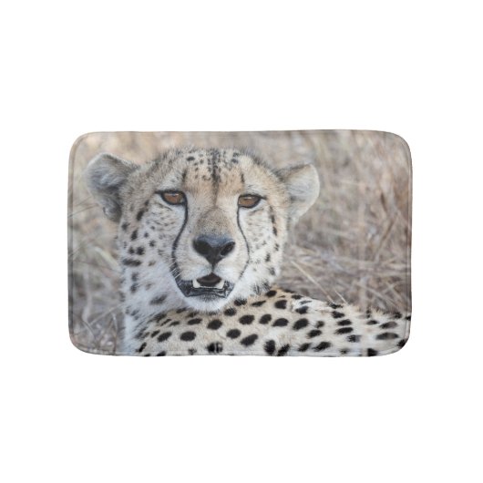 Cheetah Portrait Badematte (Vorderseite)
