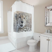 Cheetah Portrait Duschvorhang (Beispiel)