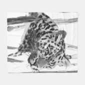 Cheetah Portrait Fleecedecke (Vorderseite (Horizontal))