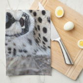Cheetah Portrait Geschirrtuch (Viertel Falte)