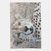 Cheetah Portrait Geschirrtuch (Vertikal)