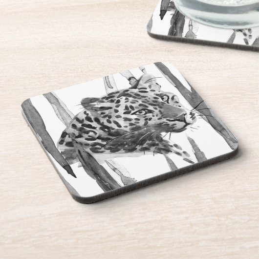 Cheetah Portrait Getränkeuntersetzer (Linke Seite)