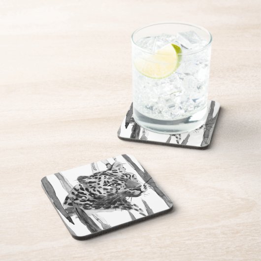 Cheetah Portrait Getränkeuntersetzer (Rechte Seite)