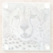 Cheetah Portrait Glasuntersetzer (Rückseite)