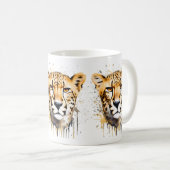Cheetah Portrait Kaffeetasse (VorderseiteRechts)