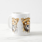 Cheetah Portrait Kaffeetasse (Vorderseite Links)