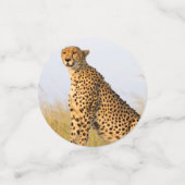 Cheetah Portrait Konfetti (Klein Vorderseite)