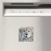 Cheetah Portrait Magnet (In Situ (Geschirrspüler))