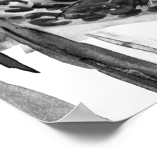 Cheetah Portrait Poster (Ecke)