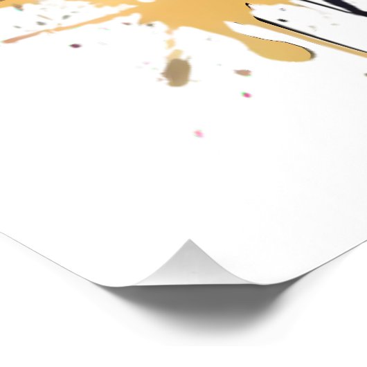 Cheetah Portrait Poster (Ecke)