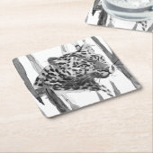Cheetah Portrait Rechteckiger Pappuntersetzer (angewinkelt)