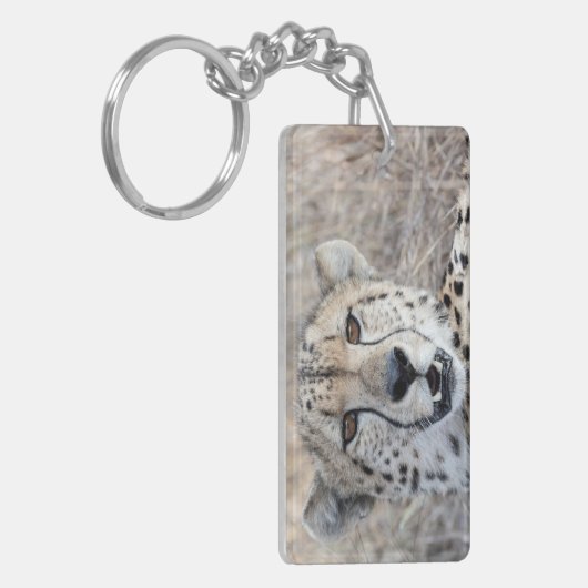 Cheetah Portrait Schlüsselanhänger (Vorderseite links)