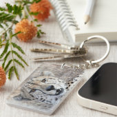 Cheetah Portrait Schlüsselanhänger (Vorderseite rechts)