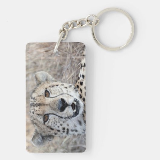 Cheetah Portrait Schlüsselanhänger (Rückseite)