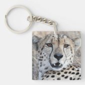 Cheetah Portrait Schlüsselanhänger (Vorderseite)