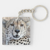 Cheetah Portrait Schlüsselanhänger (Rückseite)