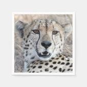 Cheetah Portrait Serviette (Vorderseite)