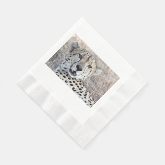 Cheetah Portrait Serviette (Ecke)