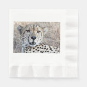 Cheetah Portrait Serviette (Vorderseite)