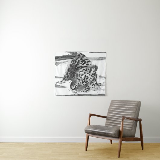 Cheetah Portrait Wandteppich (Beispiel (Horizontal))